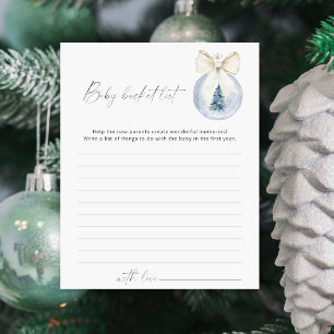 Winter Baby bucket list game