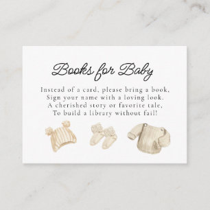 Winter Baby Clothes Book for Baby Insert Card