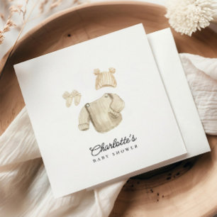 Winter Baby Clothes Gender Neutral Baby Shower Napkin