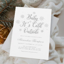 Winter Baby It's Cold Outside Baby Shower Neutral