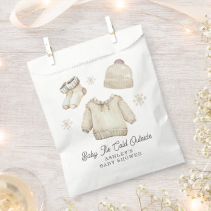 Winter Baby It's Cold Outside Baby Shower Snow Favour Bag