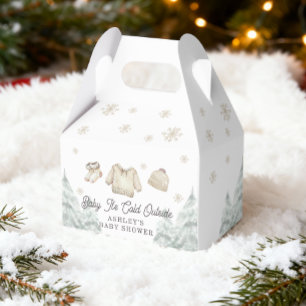 Winter Baby It's Cold Outside Baby Shower Snow Favour Box