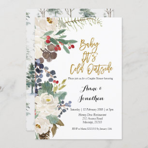 Winter Baby Its Cold Outside couple shower invite