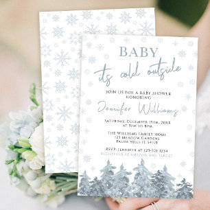 Winter baby it's cold outside shower invitation