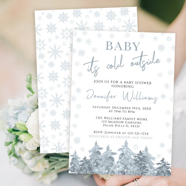 Winter baby it's cold outside shower invitation (Creator Uploaded)