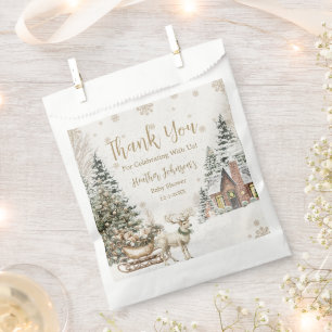 Winter Baby It's Cold, Snowflakes Baby Shower Favour Bag