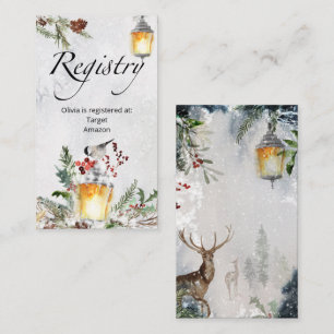 Winter Baby Registry Enclosure Card