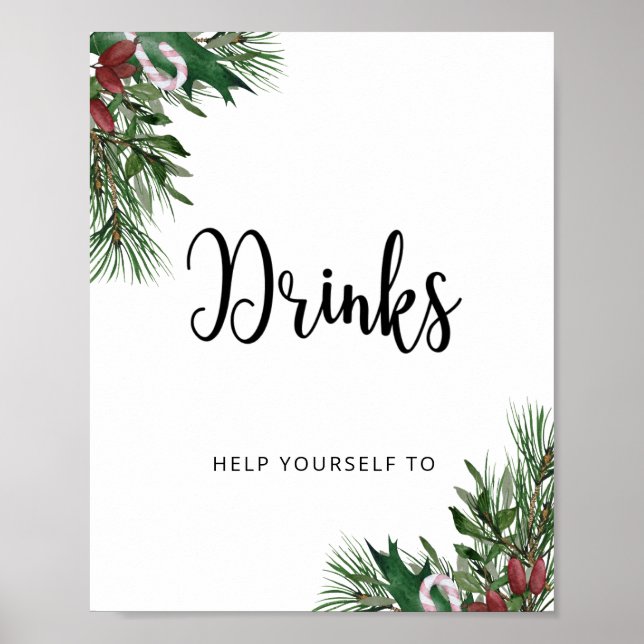 Winter baby santa Drinks Poster (Front)