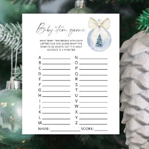 Winter Baby Shower - Baby Item Game