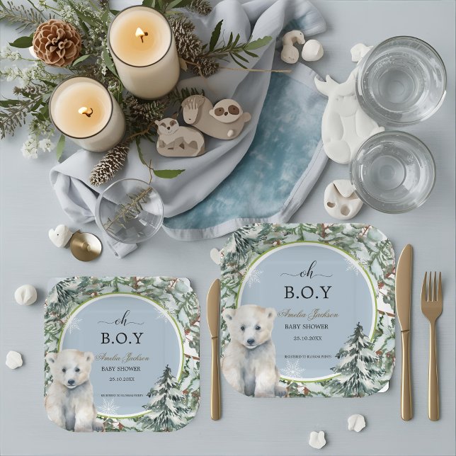 winter baby shower baby shower invitations paper plate (Creator Uploaded)