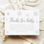 Winter Baby Shower Book for babys Enclosure Card<br><div class="desc">Add a charming touch to your winter baby shower with these Personalised Snowflake Winter Baby Shower Books for Baby Enclosure Cards. Perfect for 'baby its cold outside baby shower ideas', these cards complement 'baby it's cold outside' and 'winter wonderland baby shower' themes. Ideal for 'winter wonderland baby shower ideas', they...</div>