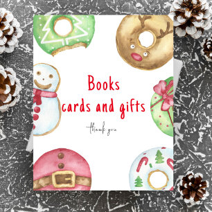 Winter baby shower Books cards and gifts Poster