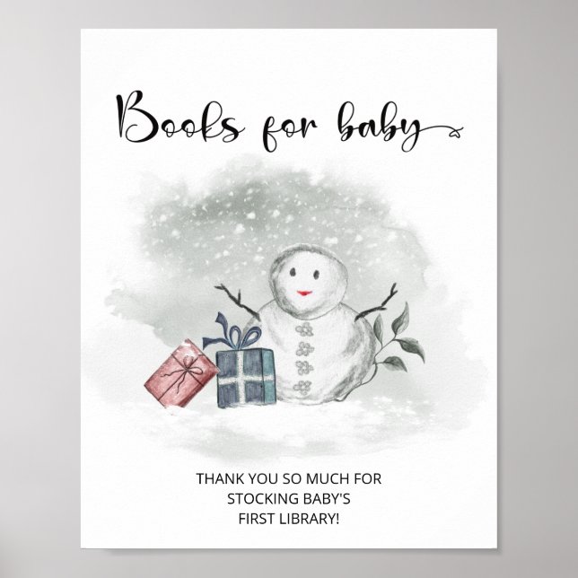 Winter baby shower Books for baby Poster (Front)