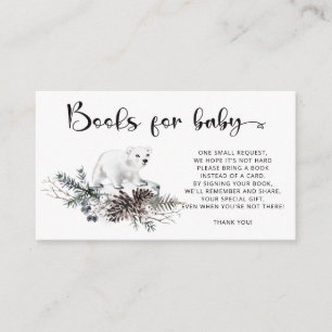 Winter Baby shower books for baby ticket  Enclosure Card