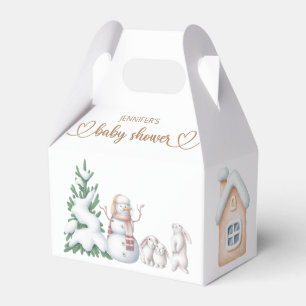 Winter Baby Shower Favor Box