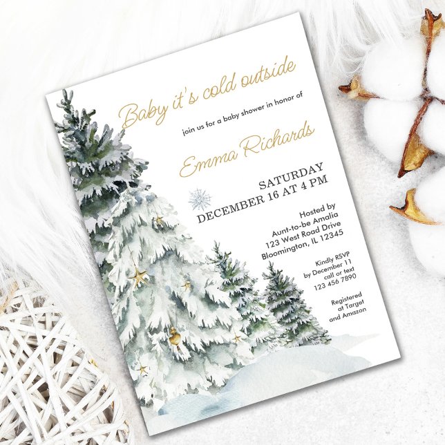 Winter Baby Shower Gender Neutral Invitation (Creator Uploaded)