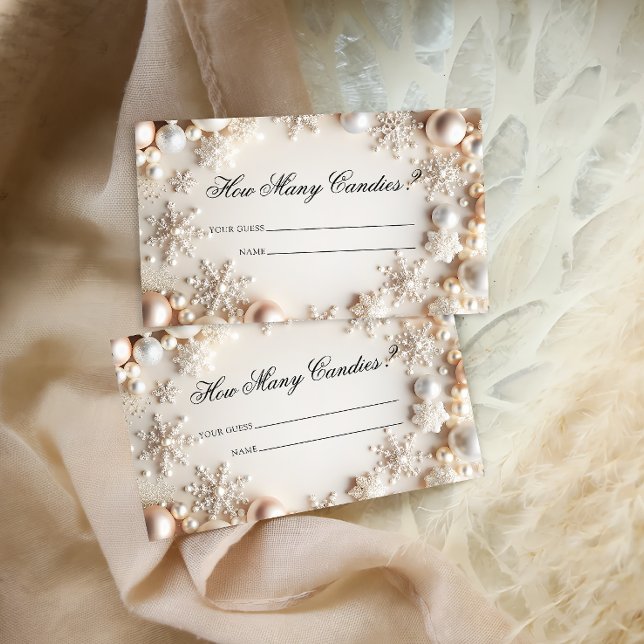 Winter Baby Shower Guess How Many Candies Enclosure Card (Creator Uploaded)