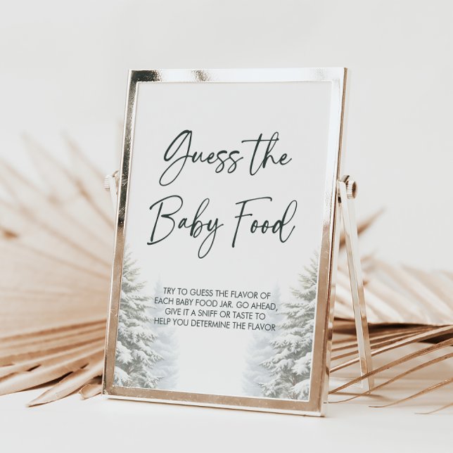 Winter Baby Shower Guess The Baby Food Game Sign (Creator Uploaded)