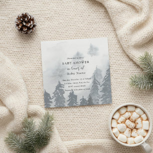 Winter baby shower invitation