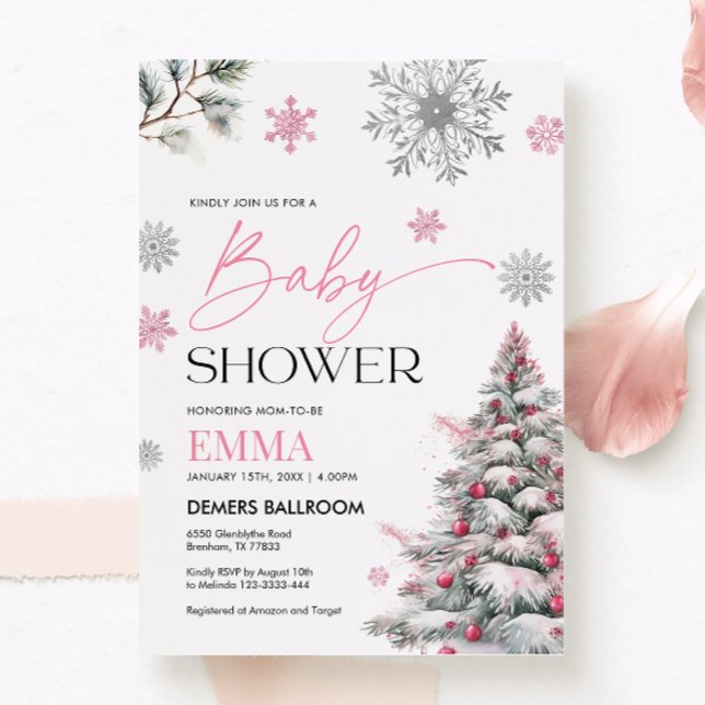 Winter Baby Shower Invitation (Creator Uploaded)