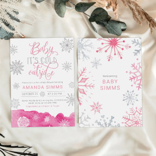 Winter Baby Shower Invitation It's Cold Outside