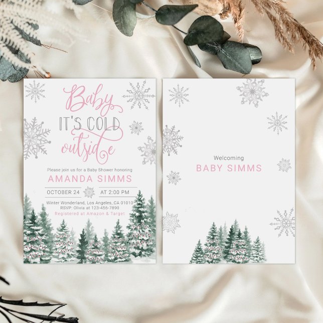 Winter Baby Shower Invitation It's Cold Outside (Creator Uploaded)