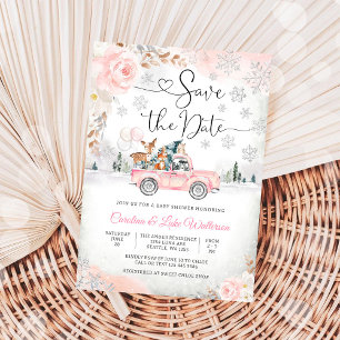 Winter Baby Shower Invitation Save the Date