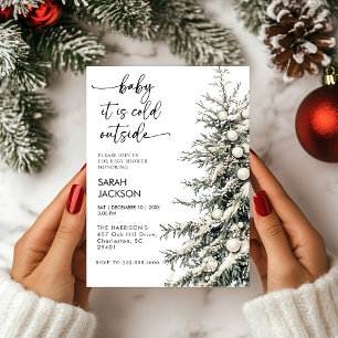 Winter Baby Shower Invitation set, baby it's cold