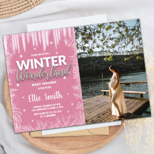 Winter Baby Shower Invitations  Ice Glitter Photo