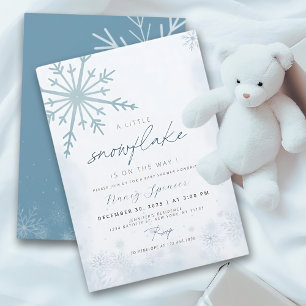 Winter Baby Shower Little Snowflake  Invitation