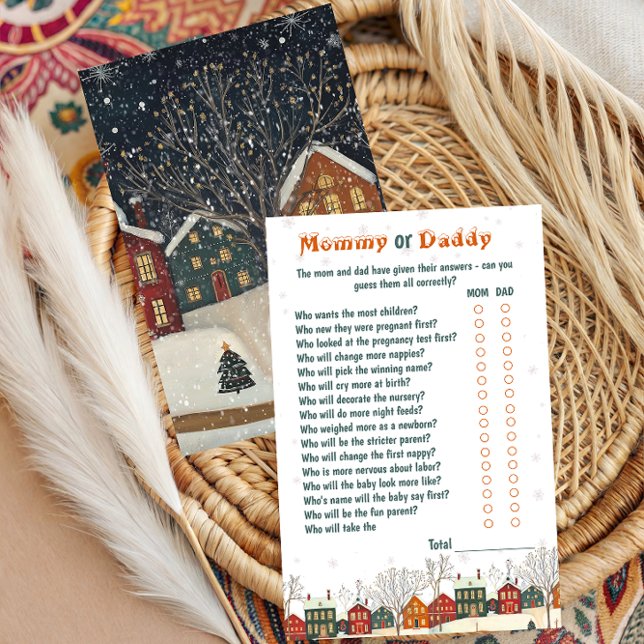 Winter Baby Shower Mommy or Daddy Snowy Game (Creator Uploaded)