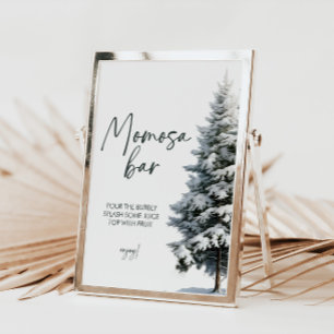 Winter Baby Shower Momosa Sign Mum-osa Sign