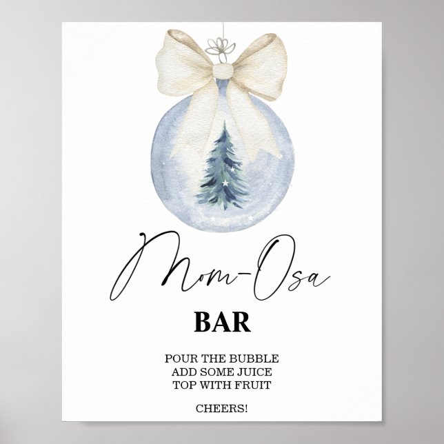 Winter baby shower \ Mum-osa bar Poster (Front)