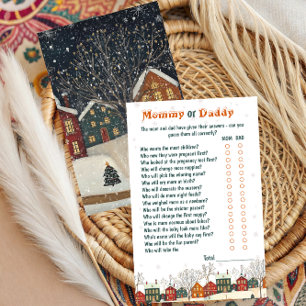Winter Baby Shower Mummy or Daddy Snowy Game