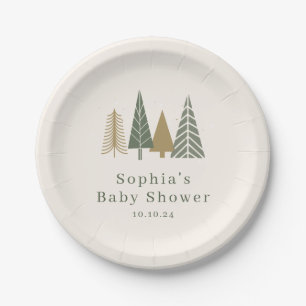 Winter Baby Shower Paper Plate