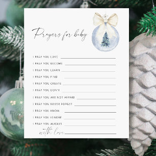 Winter Baby shower Party game - Prayers for baby