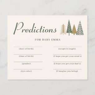 Winter baby Shower Predictions Game