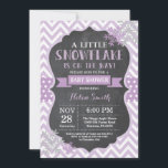 Winter Baby Shower Purple Snowflake Chalkboard Invitation<br><div class="desc">Winter Baby Shower invitation. Purple Snowflake. Chalkboard Background. Girl Baby Shower Invitation. Winter Holiday Baby Shower Invite. Purple and Grey Silver Snowflakes. White Background. For further customisation,  please click the "Customise it" button and use our design tool to modify this template.</div>