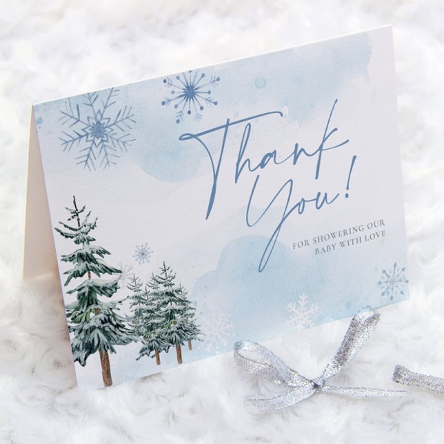 Winter Baby Shower Thank You Card (Creator Uploaded)