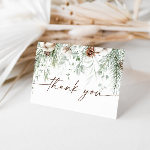 Winter Baby Shower Thank You Card