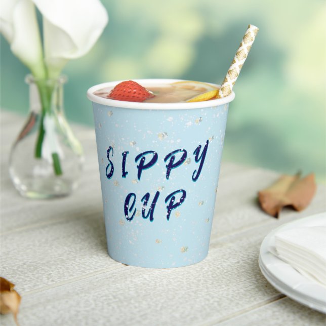 Winter Baby Sprinkle | Blue Snow Flurry Paper Cups (Insitu)