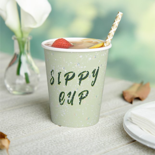 Winter Baby Sprinkle | Green Snow Flurry Paper Cups (Insitu)