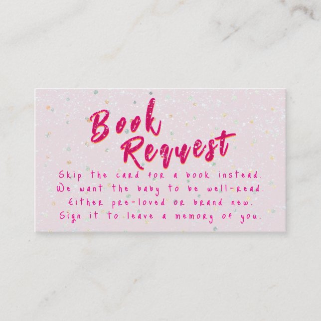 Winter Baby Sprinkle | Snow Flurry Book Request Enclosure Card (Front)