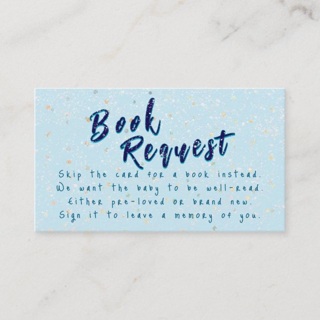 Winter Baby Sprinkle | Snow Flurry Book Request Enclosure Card (Front)