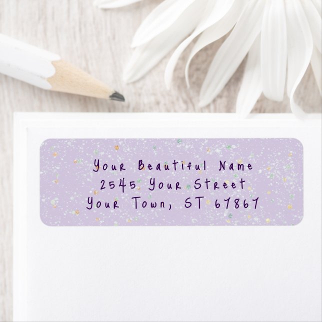 Winter Baby Sprinkle | Snow Flurry Return Address  Label (Insitu)