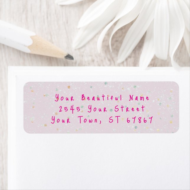 Winter Baby Sprinkle | Snow Flurry Return Address  Label (Insitu)