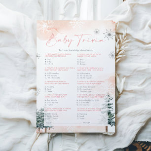 Winter Baby Trivia Baby Shower Game