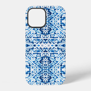 Winter Background. Watercolor Hand Painted Blue In iPhone 12 Case