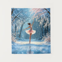 Winter ballet ice dance frosty forest view