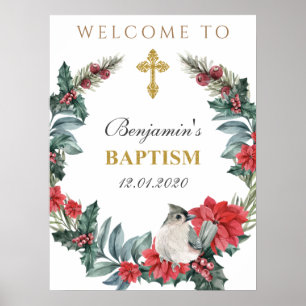 Winter Baptism Welcome Sign